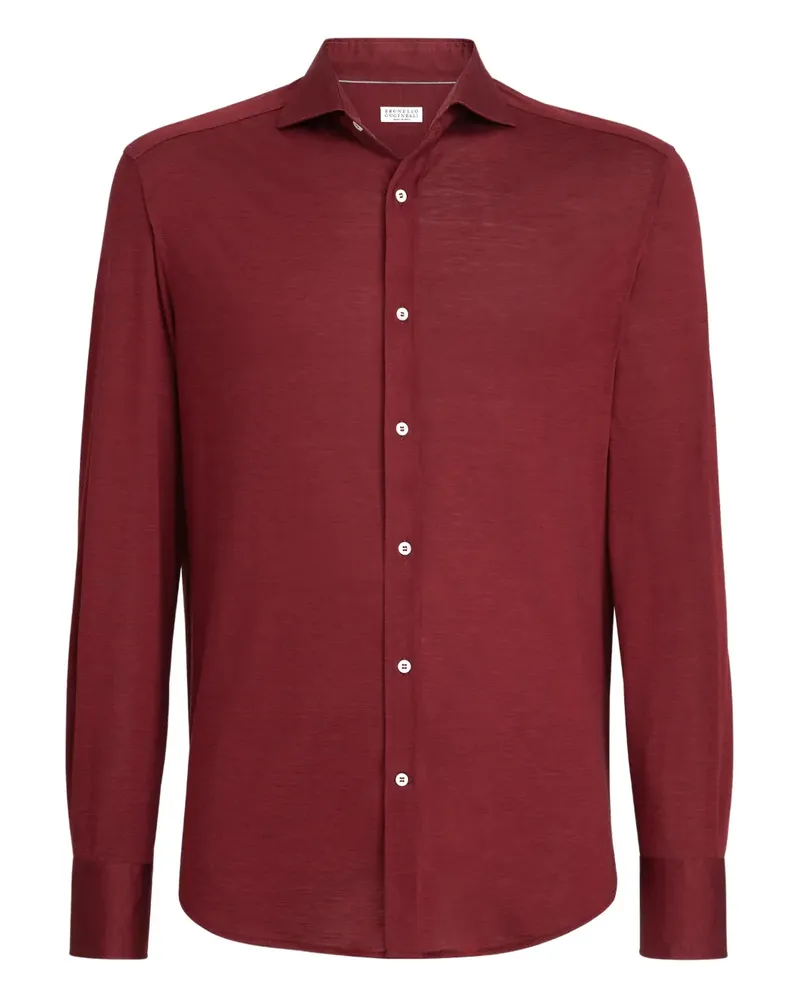 Brunello Cucinelli Hemd mit Knopfverschluss - Rot Rot