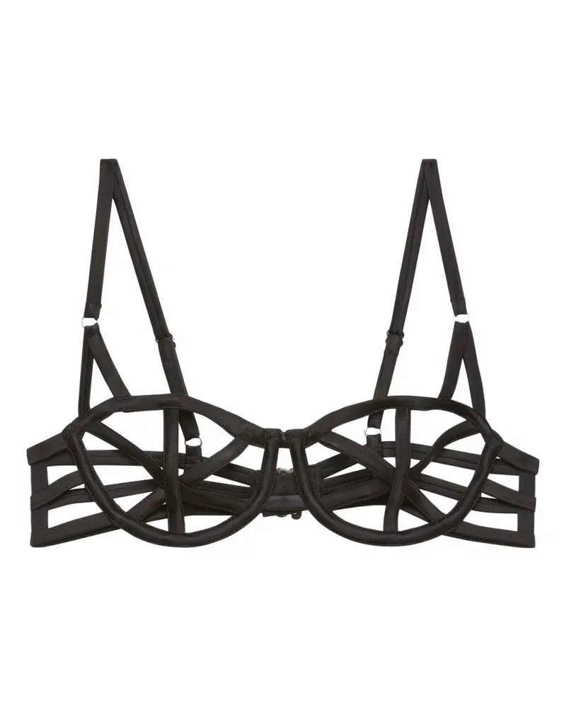 Fleur Du Mal caged bra - Schwarz Schwarz