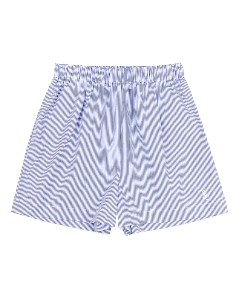 SPORTY & RICH Shorts mit Streifen - Blau Blau