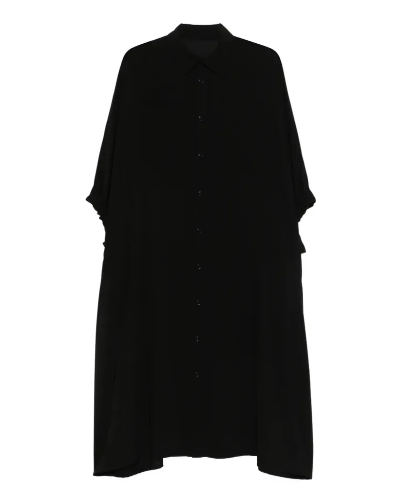 Yohji Yamamoto button midi dress - Schwarz Schwarz