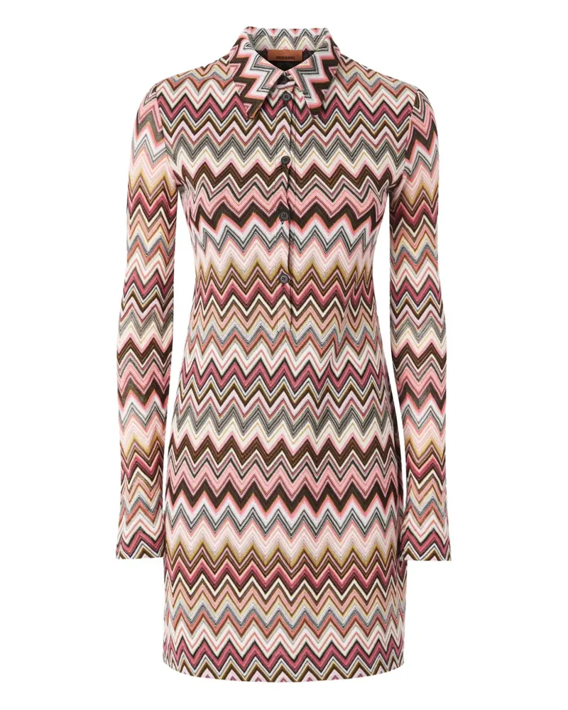 Missoni Kleid mit Zickzackmuster - Rosa Rosa