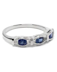 BLEUE BURNHAM Sacred Oak Ring mit blauem Saphir Silber