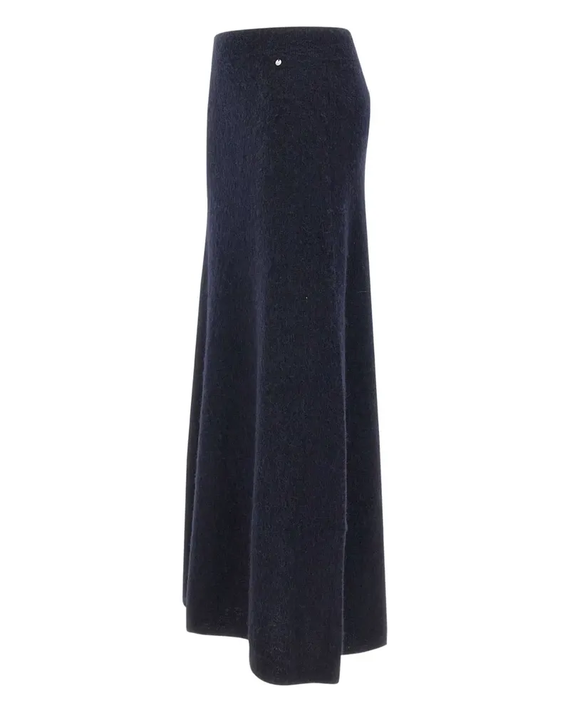HUGO BOSS ribbed-waistband straight skirt - Blau Blau