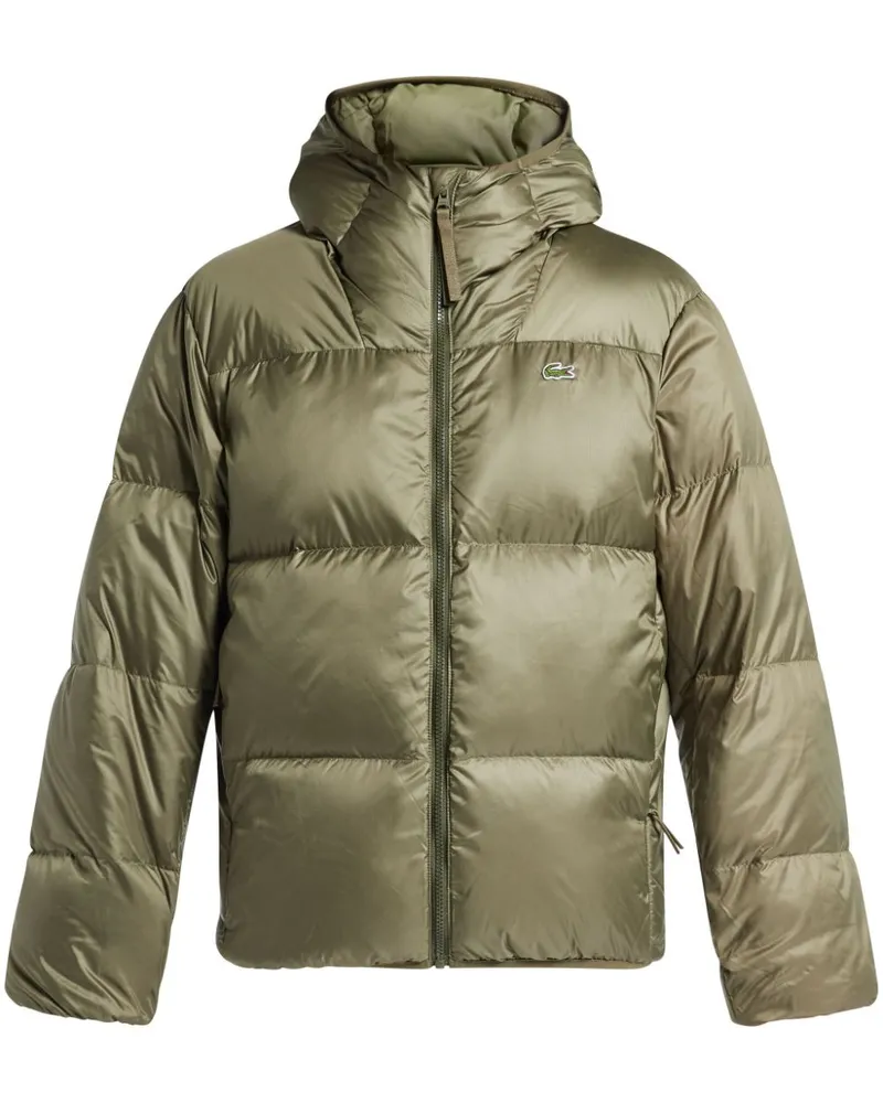 Lacoste Gefütterte Jacke mit Logo-Patch - Grün Grün