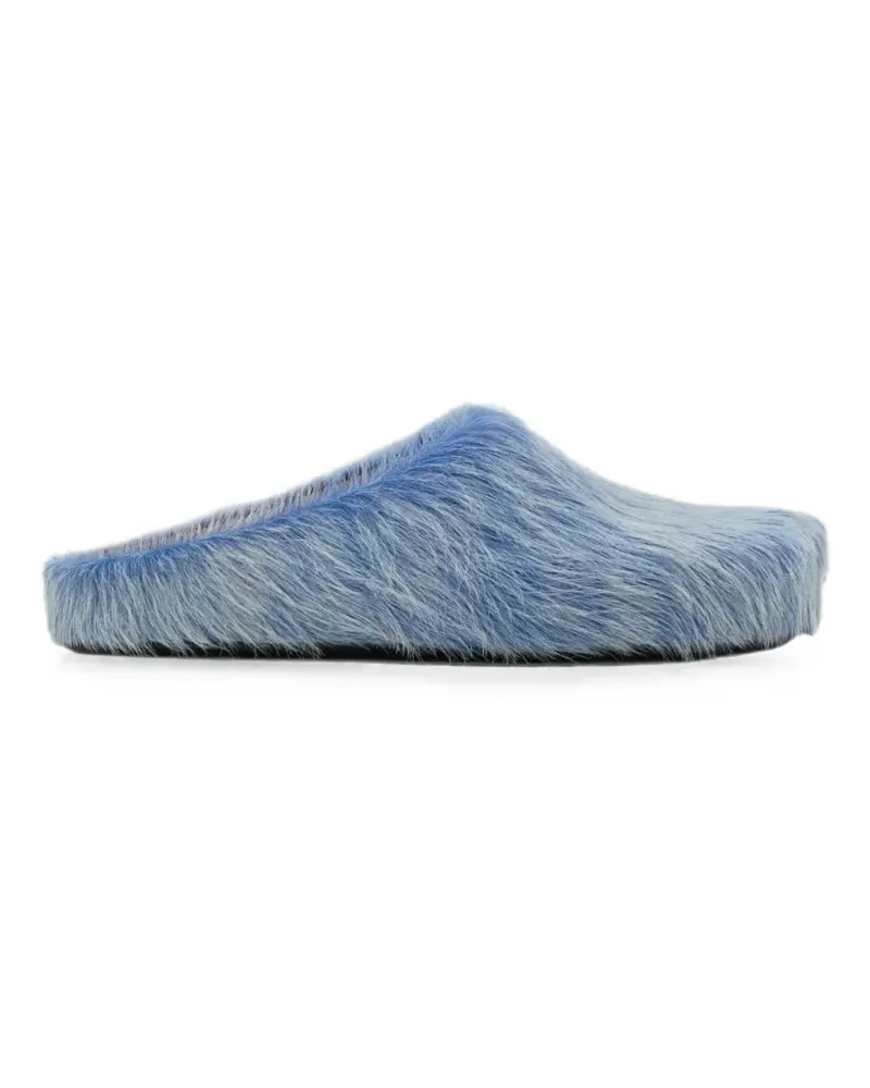 Marni Fussbett calf-hair mules - Blau Blau
