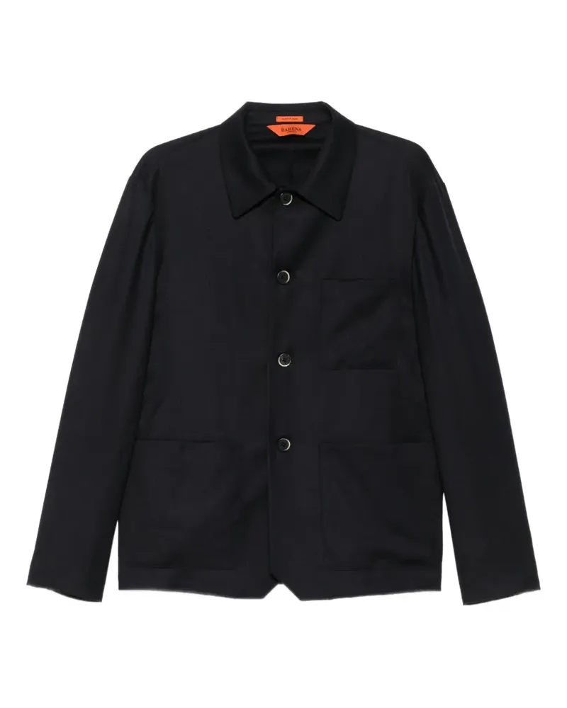 BARENA three-pocket button-up overshirt - Blau Blau