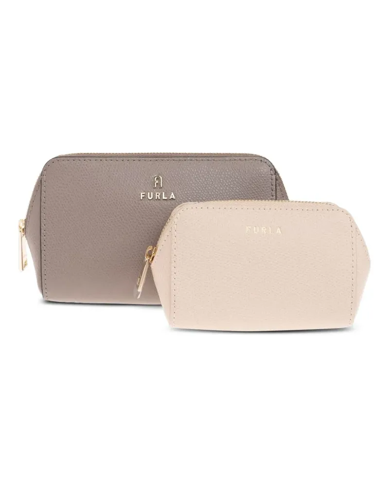 Furla Kosmetiktasche mit Reißverschluss - Grau Grau