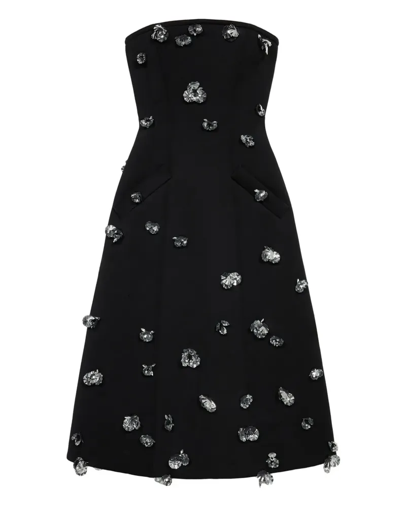 Blumarine Midikleid mit Pailletten - Schwarz Schwarz