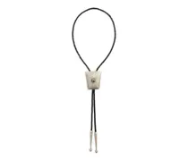 Geflochtene Cowboy-Krawatte - Silber