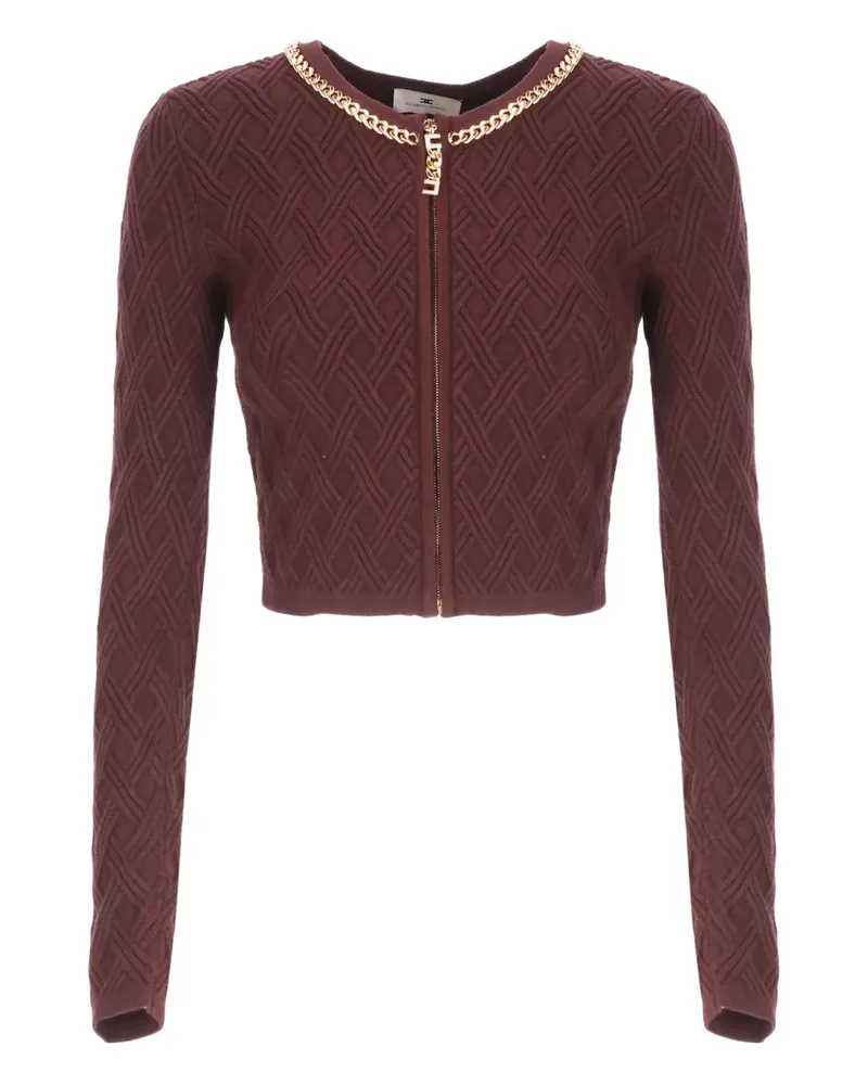 Elisabetta Franchi cropped zip-up sweater - Rot Rot