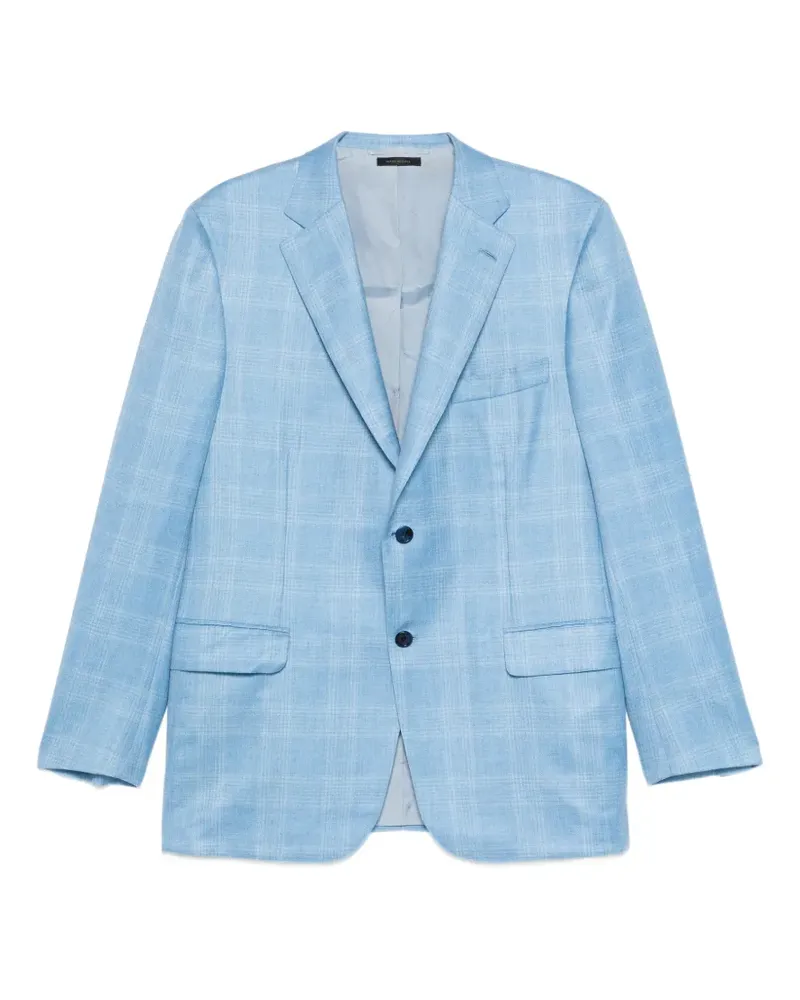 Brioni Ravello Jacke mit Karomuster - Blau Blau