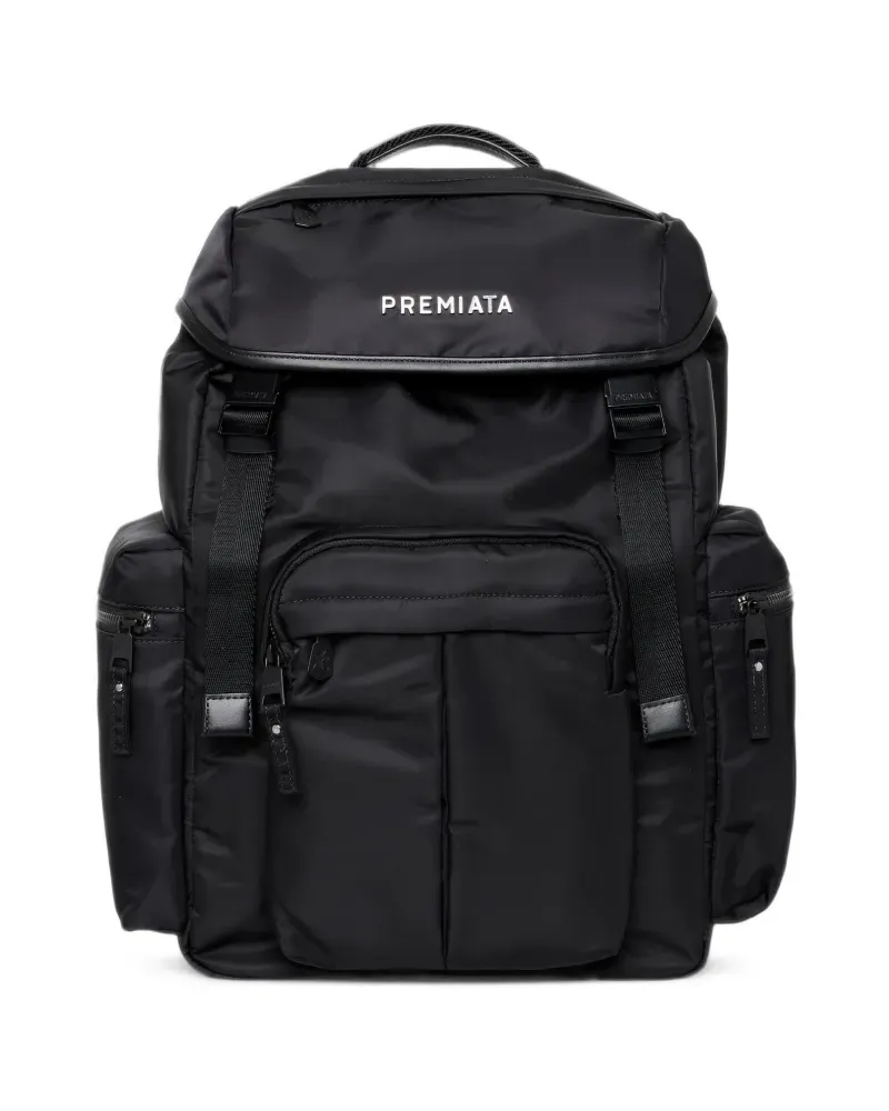 Premiata Rucksack mit Logo-Schild - Schwarz Schwarz