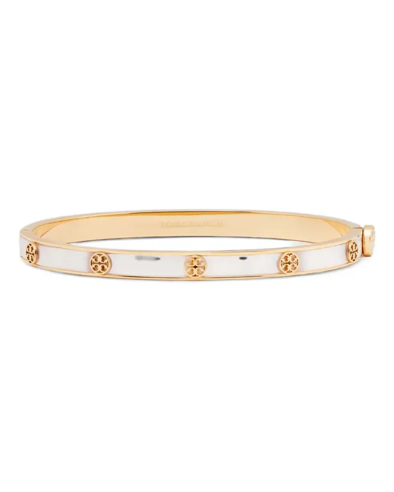 Tory Burch Schmales Icon Scharnierarmband aus Perlmutt - Gold Gold