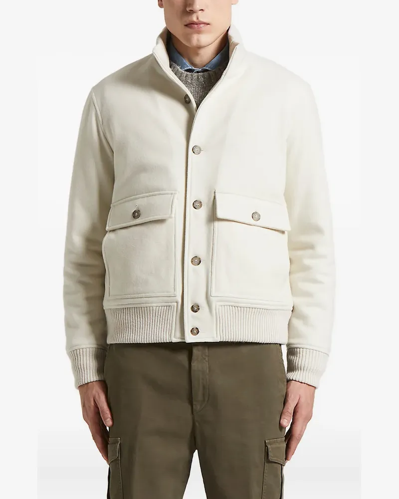 Peserico Jacke mit geripptem Kragen - Nude Nude