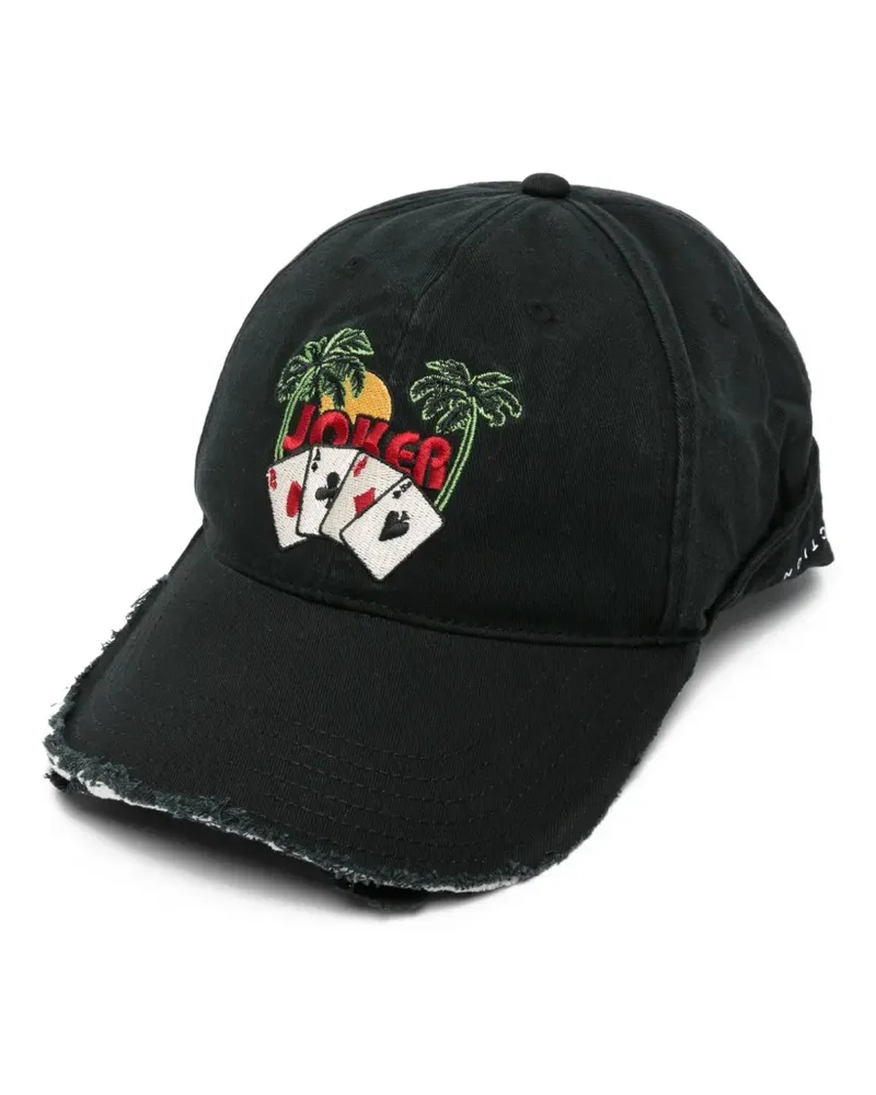 Martine Rose Hut mit Palmenstickerei - Schwarz Schwarz