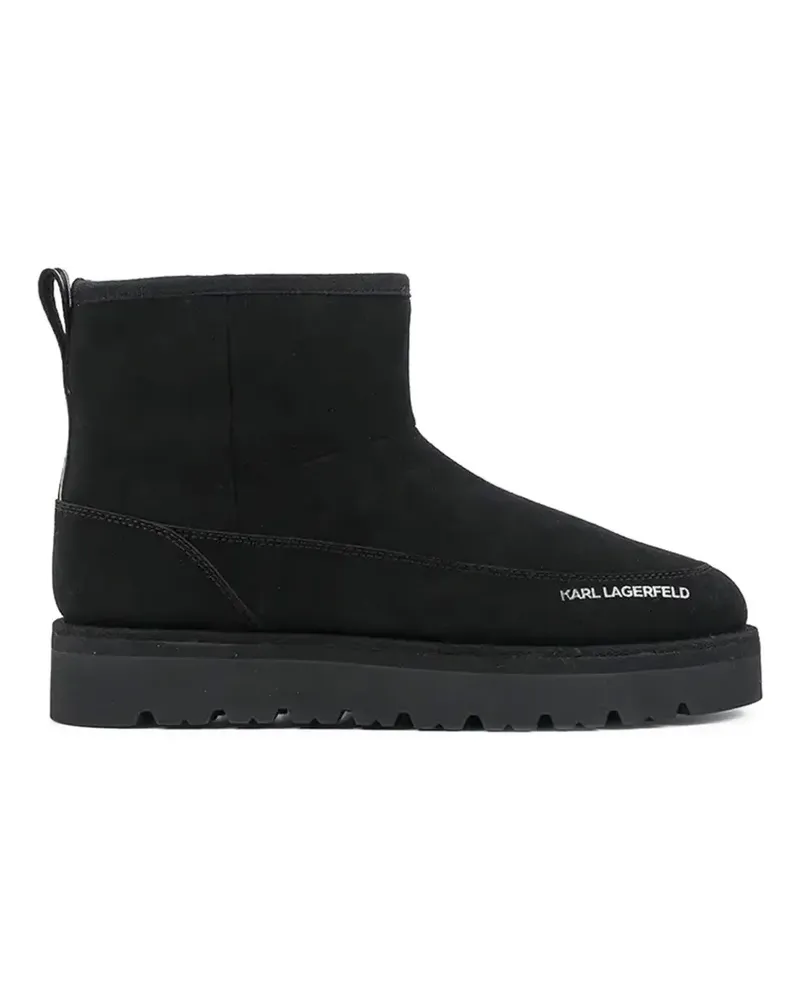 Karl Lagerfeld Thermo Slip-On-Sneakers mit Plateau - Schwarz Schwarz