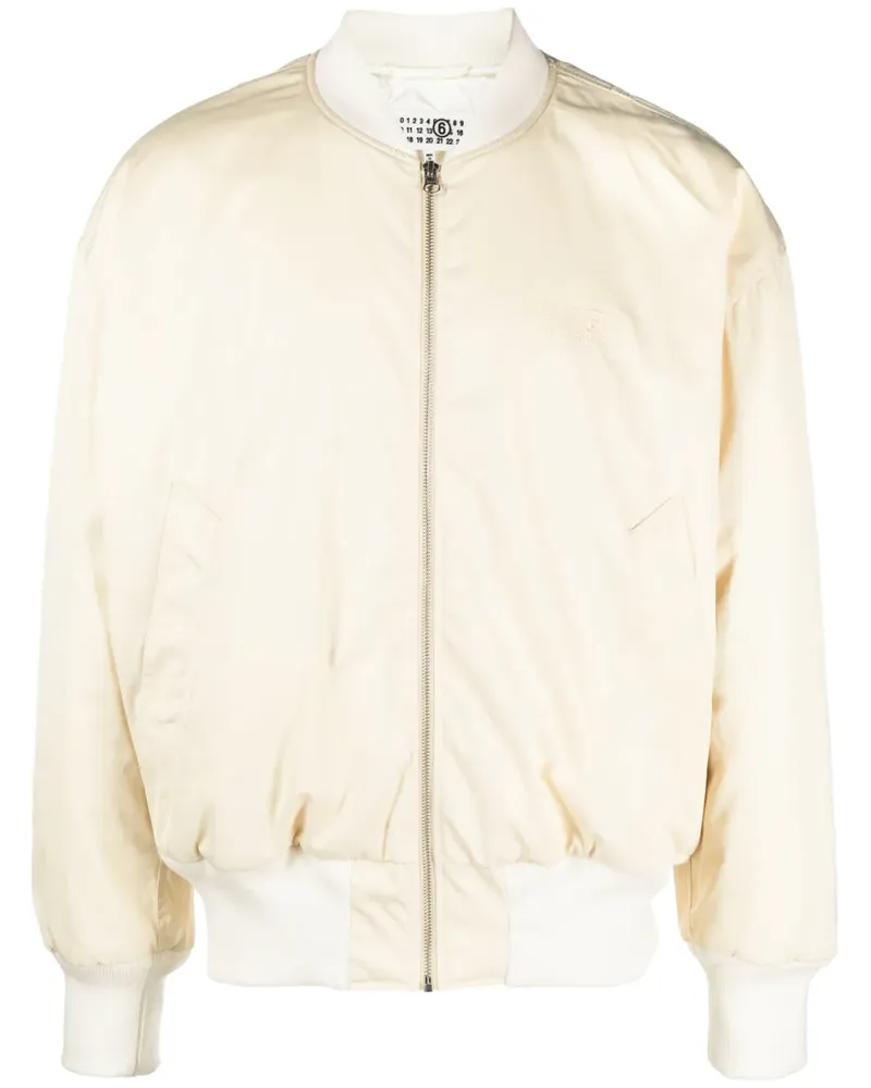 Maison Margiela Bomberjacke mit Logo-Stickerei - Nude Nude