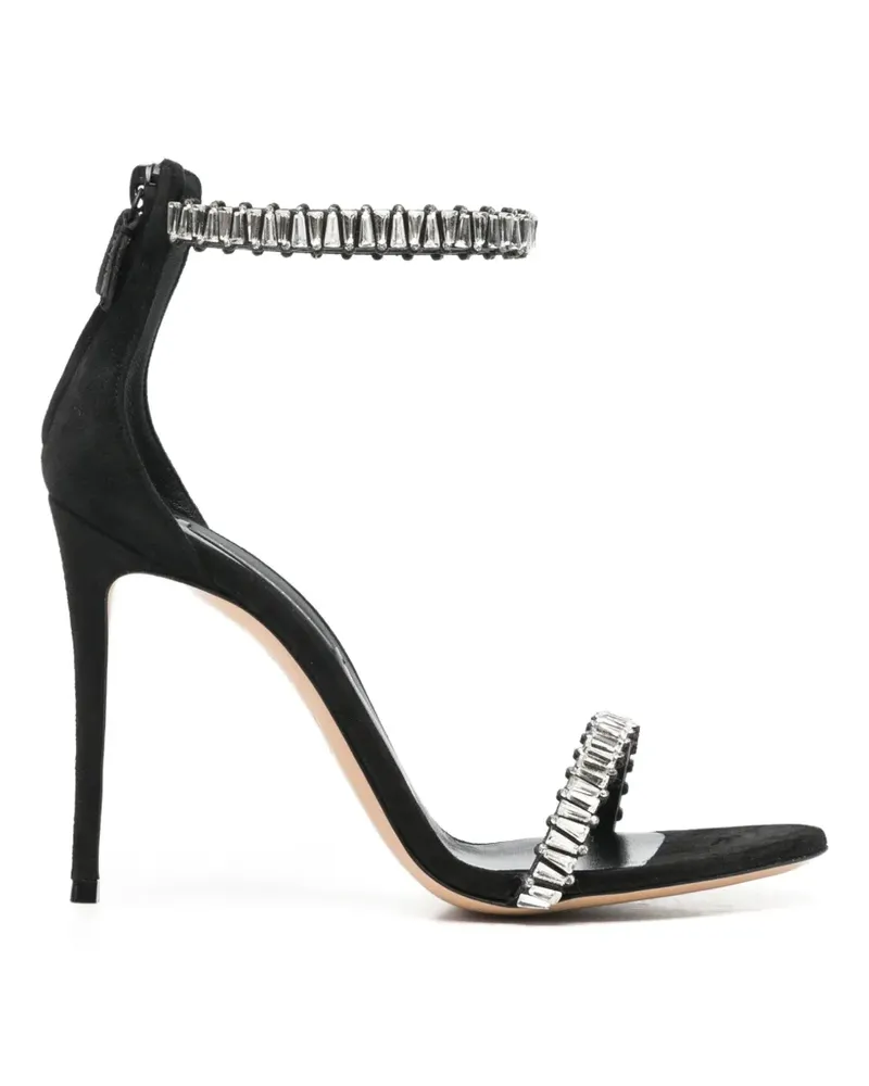 Casadei Stiletto-Sandalen mit Kristallen - Schwarz Schwarz