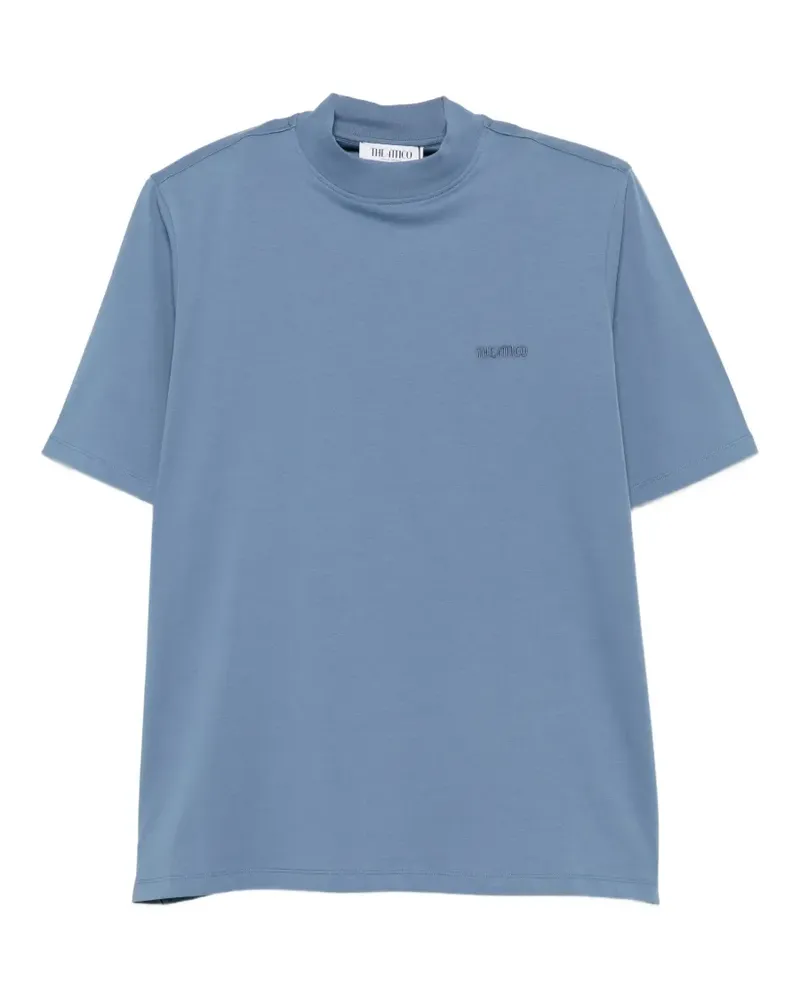 ATTICO T-Shirt mit Stehkragen - Blau Blau