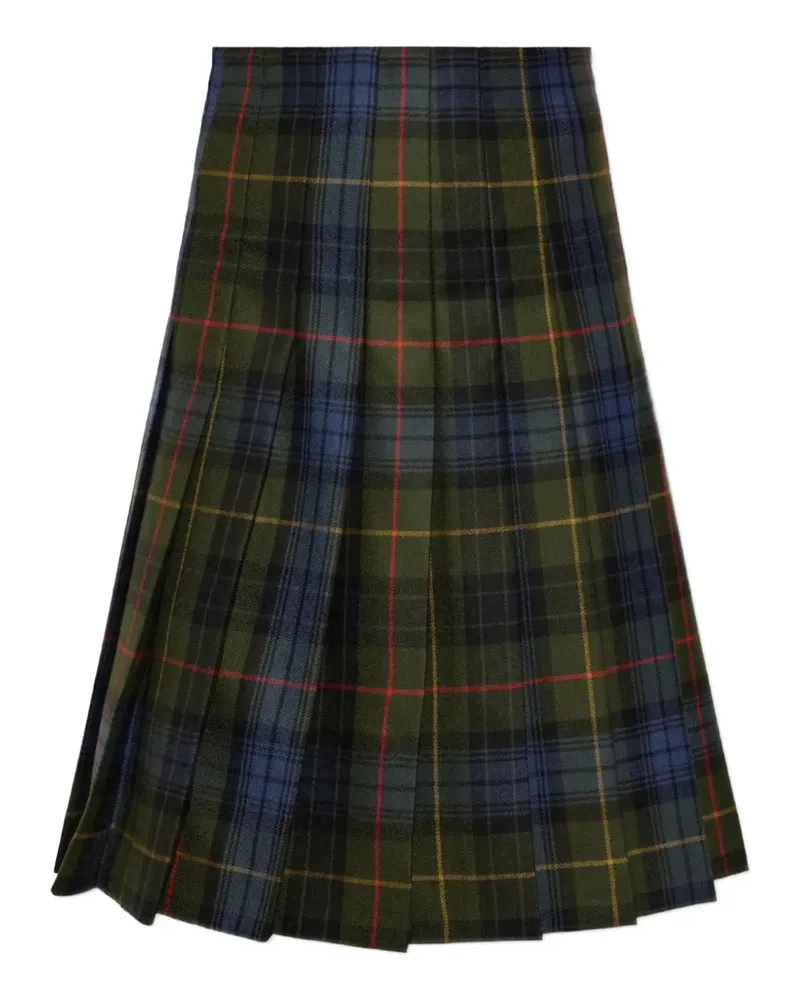 Etro check-pattern pleated skirt - Grün Grün