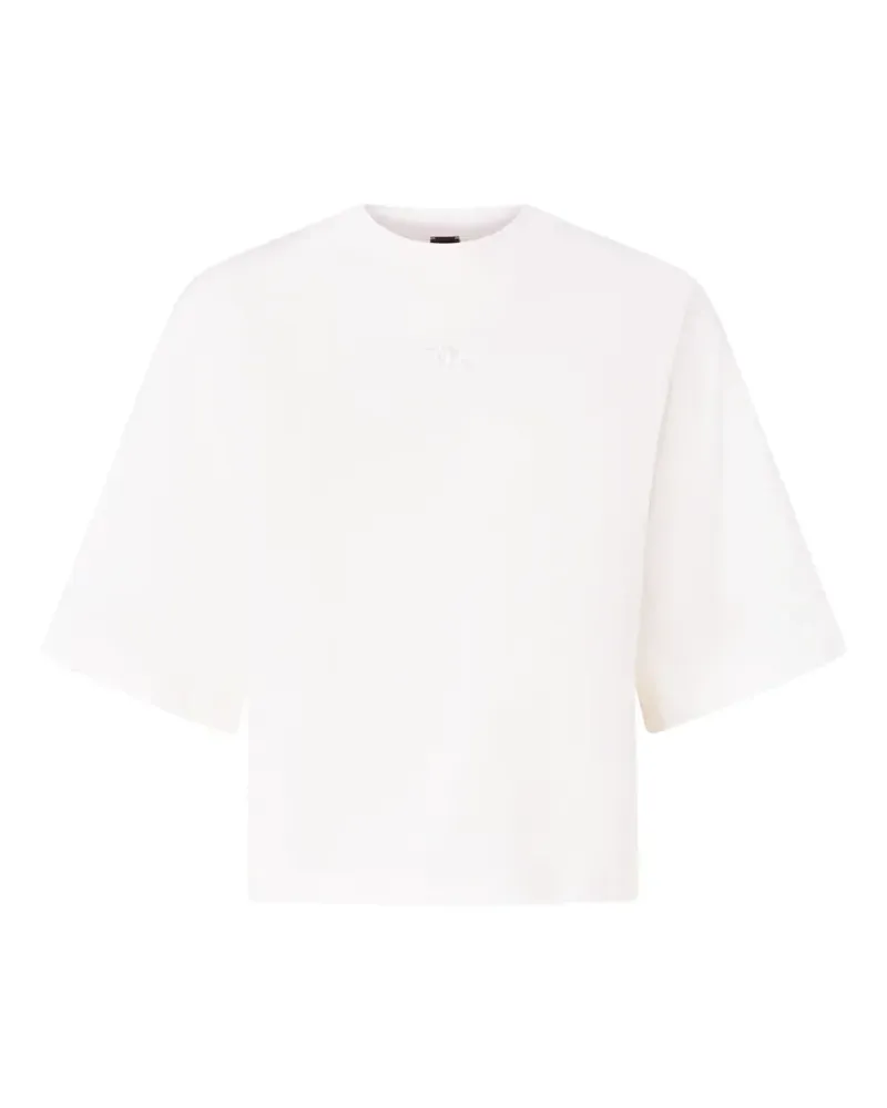 Pinko T-Shirt mit weiten Ärmeln und Love Birds-Logo - Weiß Weiß