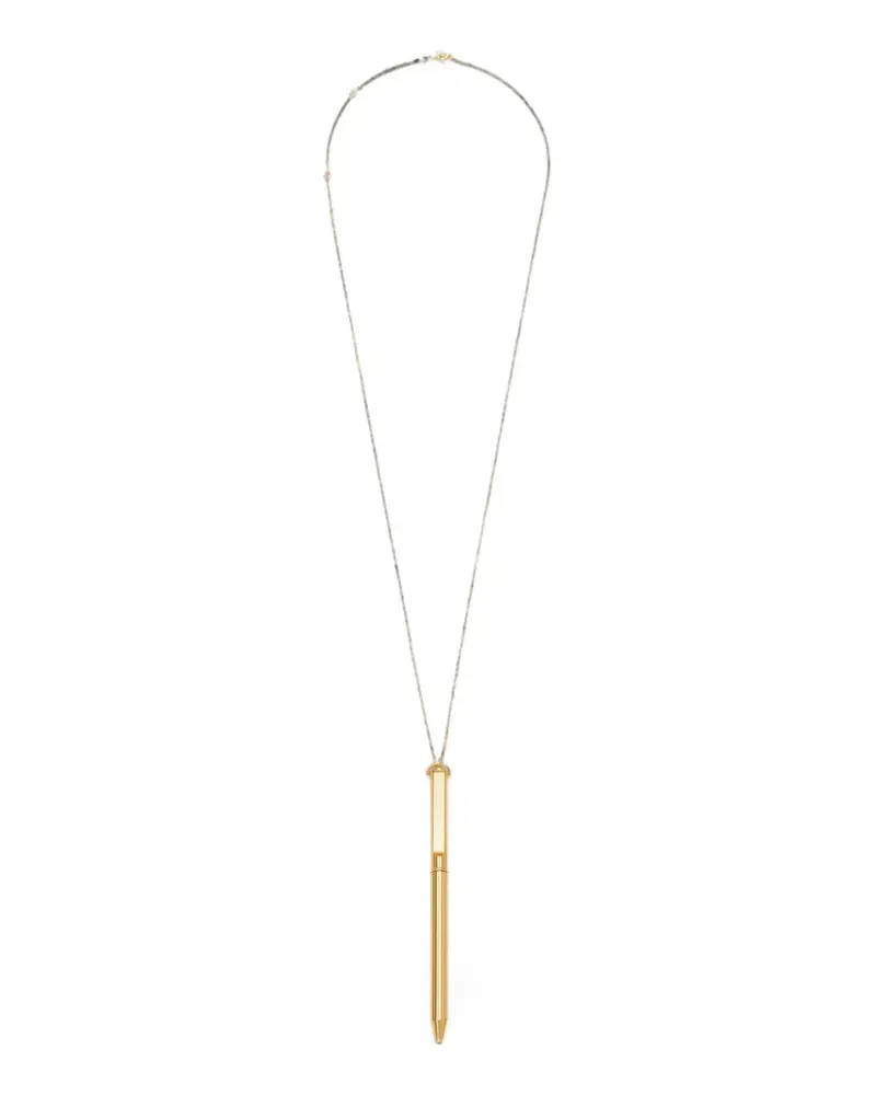 AMI Paris Halskette mit Stiftanhänger aus Messing - Gold Gold