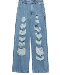 SJYP Weite High-Rise-Jeans Blau