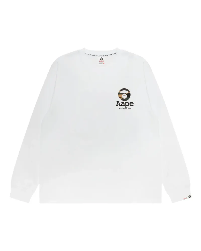 BAPE T-Shirt mit Camouflage-Print - Weiß Weiß