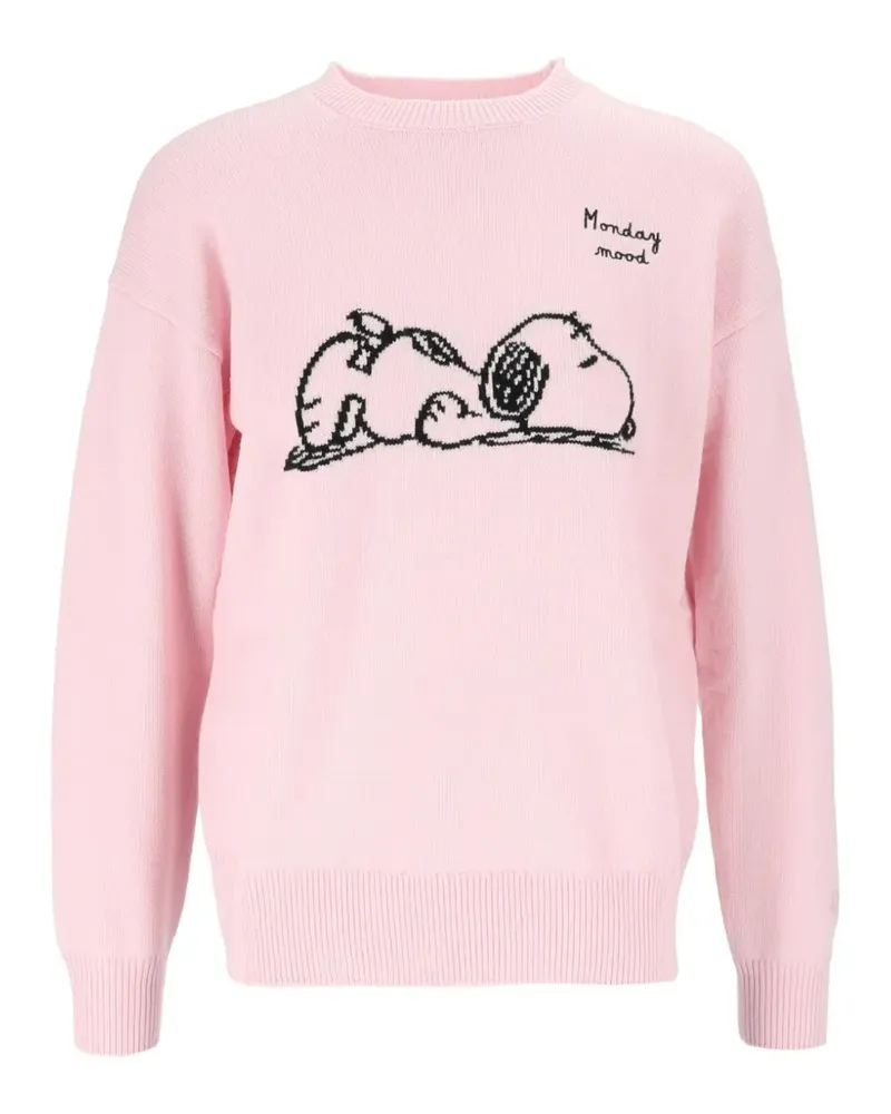 MC2 Saint Barth x Peanuts Snoopy Pullover mit Stickerei - Rosa Rosa
