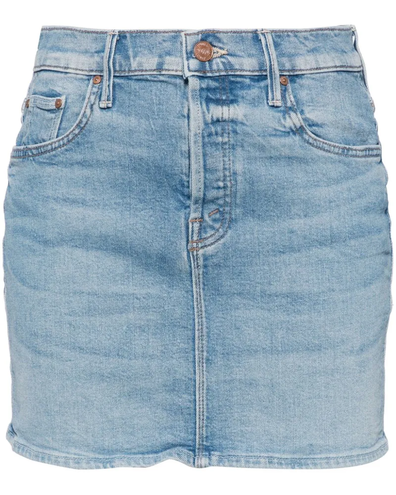 Mother The Vagabond Jeans-Minirock Blau