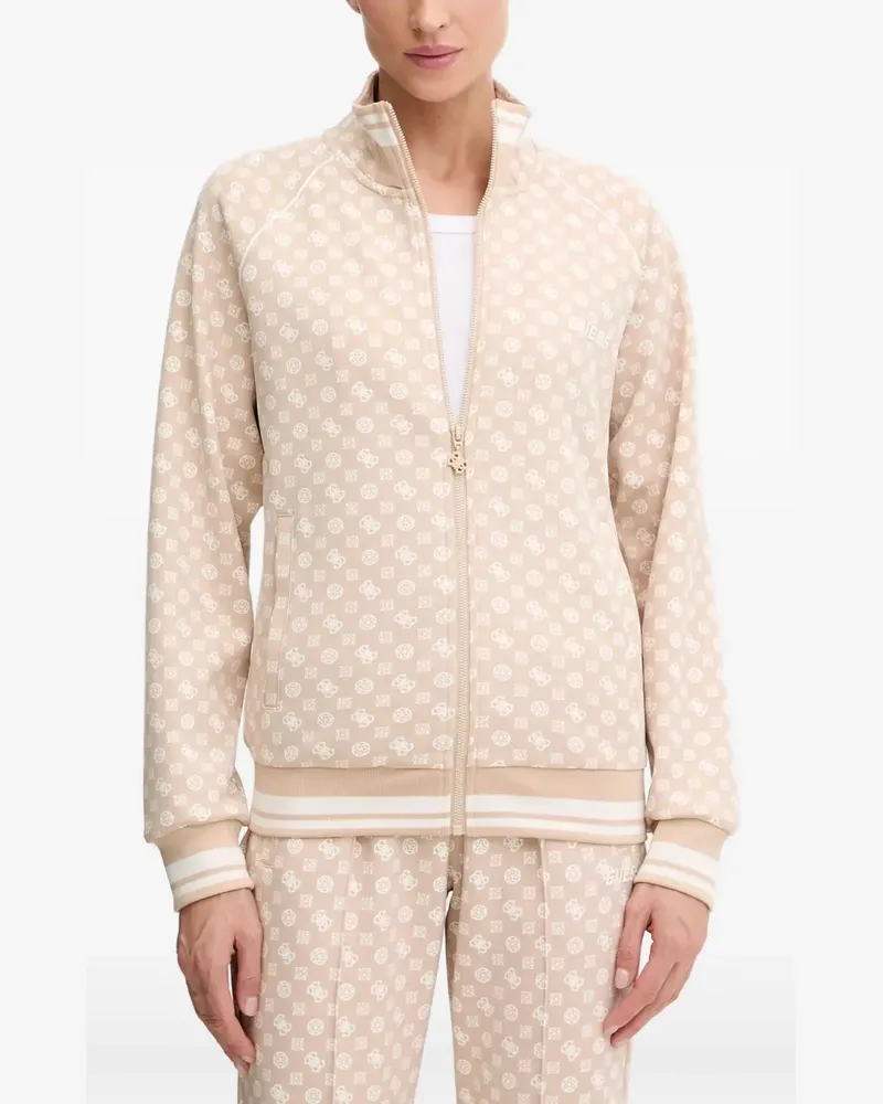 Guess Gemusterte Sweatshirtjacke - Nude Nude