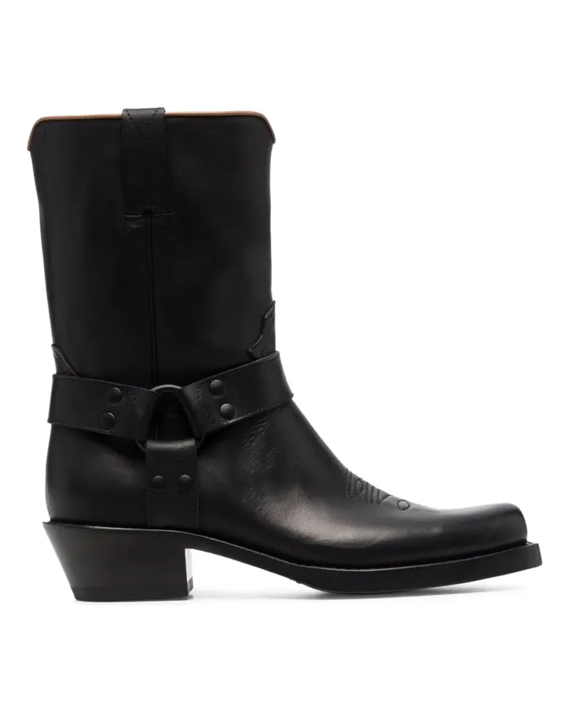 Buttero Elba Stiefel mit eckiger Kappe - Schwarz Schwarz