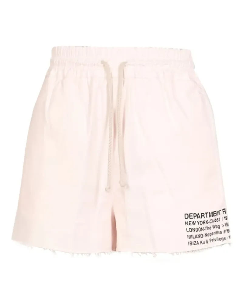 Department 5 drawstring frayed shorts - Rosa Rosa