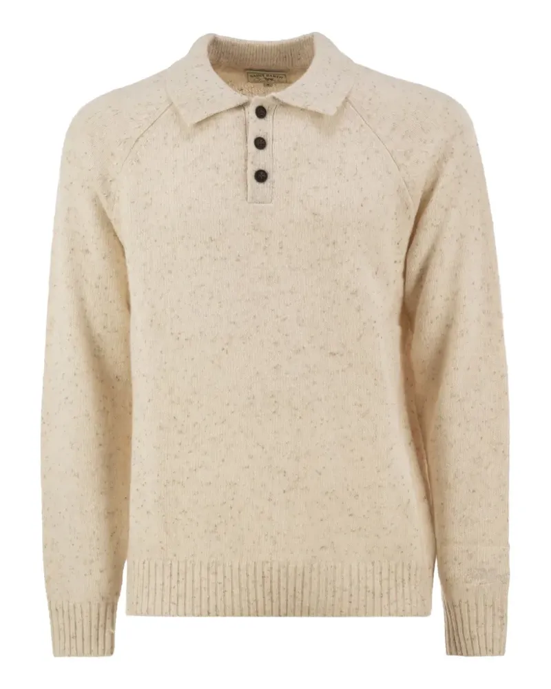 MC2 Saint Barth Donegal Poloshirt aus Alfie-Wollgemisch - Nude Nude