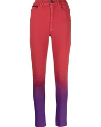 Philipp Plein Leggings mit hohem Bund Rot