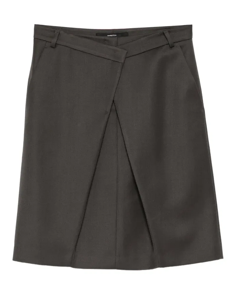 pushBUTTON Faltenrock - Grau Grau