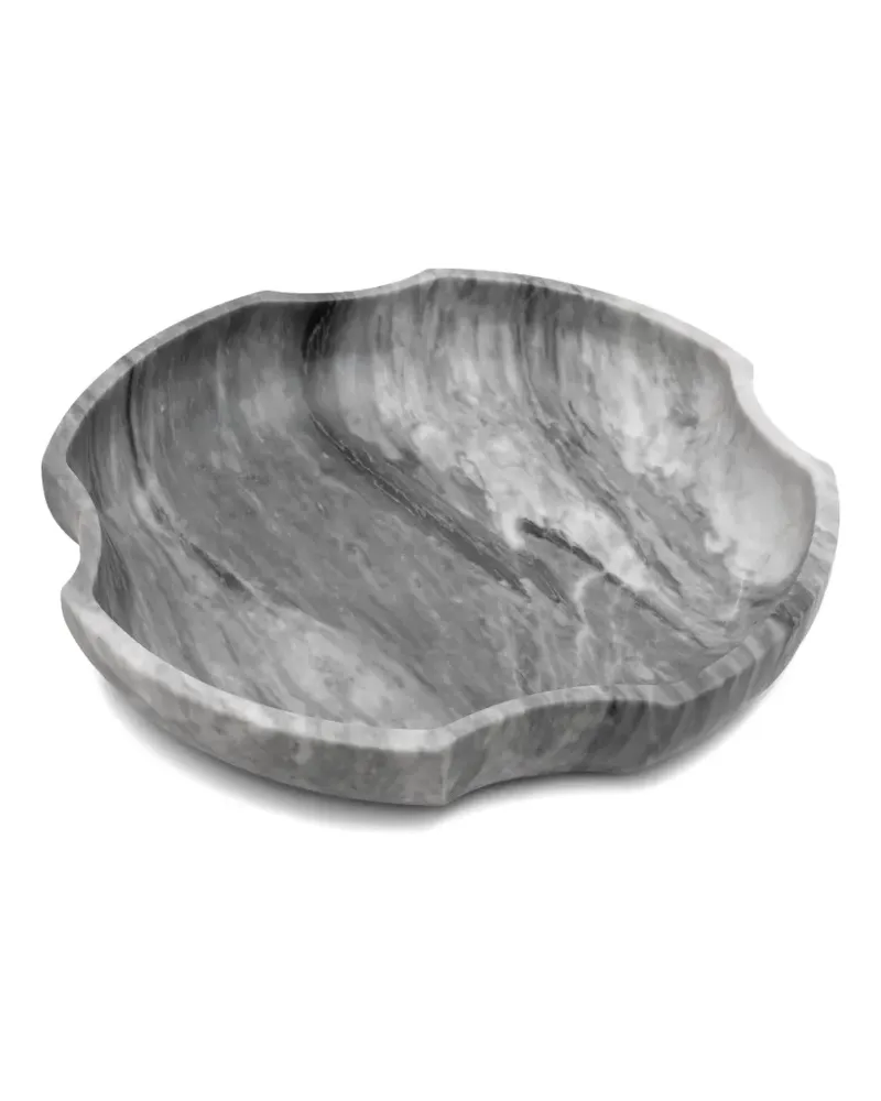 Editions Milano Marmorschale im Wellendesign - Grau Grau