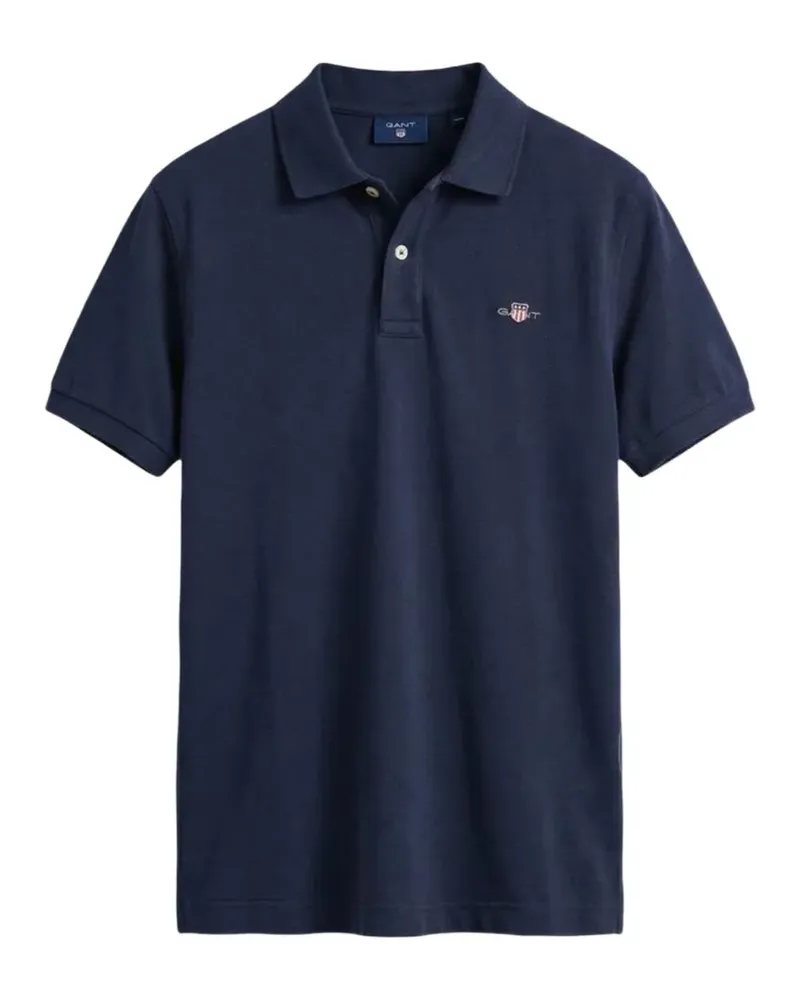 Gant Poloshirt mit Logo-Stickerei - Blau Blau