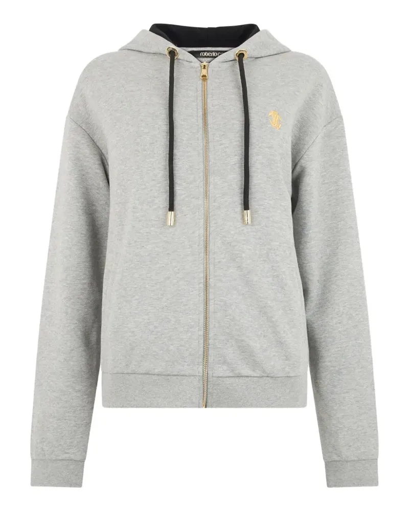 Roberto Cavalli Hoodie mit Leoparden-Print - Grau Grau