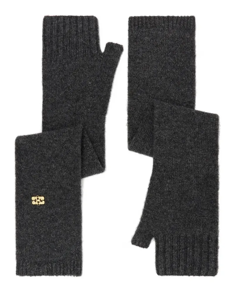 Ganni Verzierte Handschuhe - Grau Grau