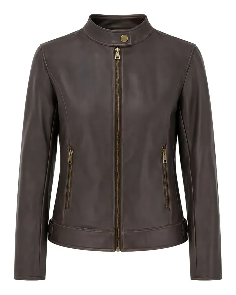 Liu Jo coated fabric biker jacket - Braun Braun
