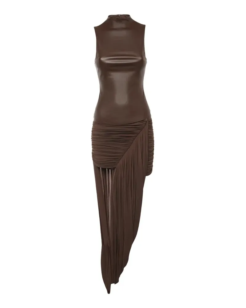 FourTwoFour on Fairfax Mesina draped maxi dress - Braun Braun