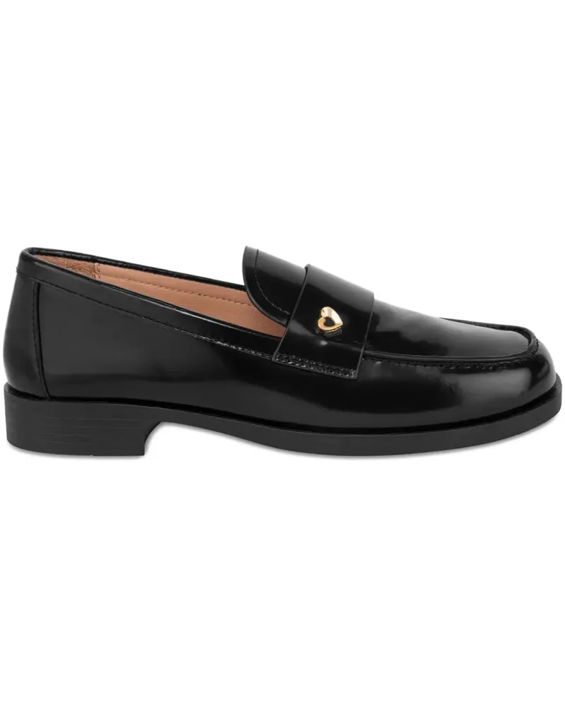 Moschino Loafer mit Herzdetail - Schwarz Schwarz