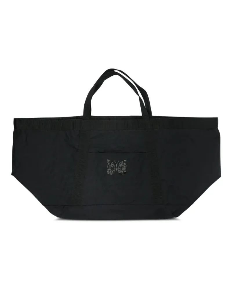 NEEDLES quilted butterfly-patch tote bag - Schwarz Schwarz