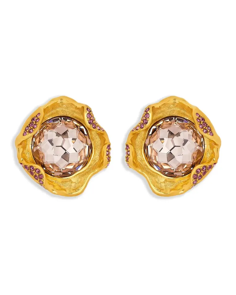Oscar de la Renta Crystal Nest Ohrringe - Gold Gold