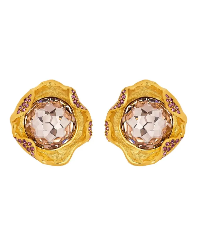 Oscar de la Renta Crystal Nest Ohrringe - Gold Gold