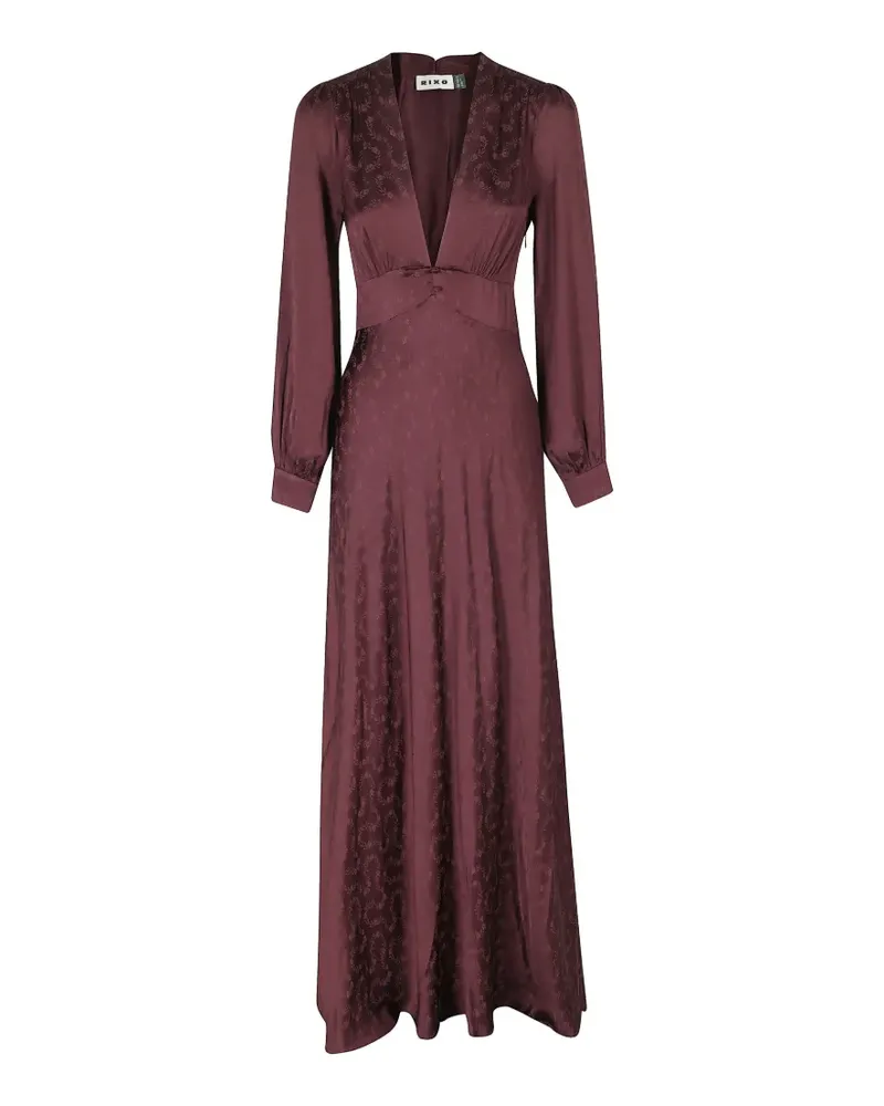RIXO Emory floral-jacquard maxi dress - Rot Rot