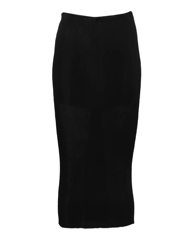 Alberta Ferretti ribbed-knit midi skirt - Schwarz Schwarz