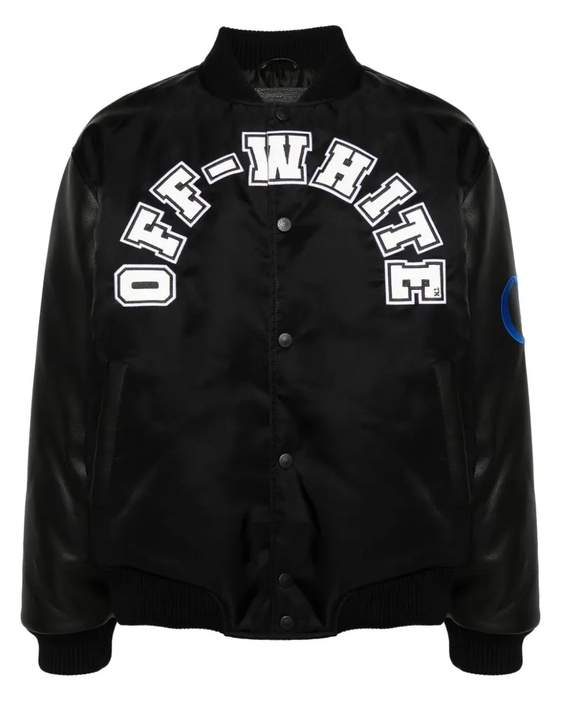 OFF-WHITE Baseball Over Collegejacke - Schwarz Schwarz