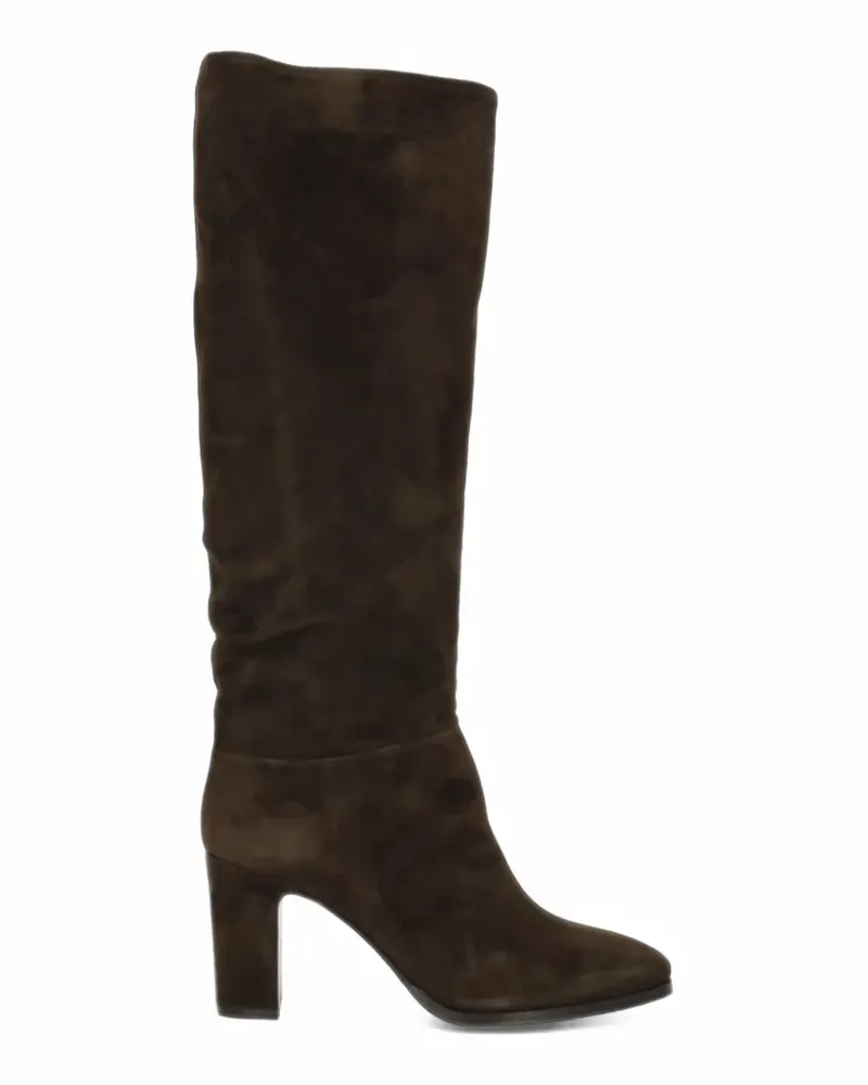 Julie Dee Kniehohe Stiefel aus Wildleder - Braun Braun